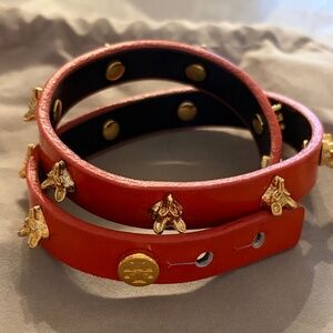 Tory Burch Patent Wrap Bracelet – Orange Fox Head